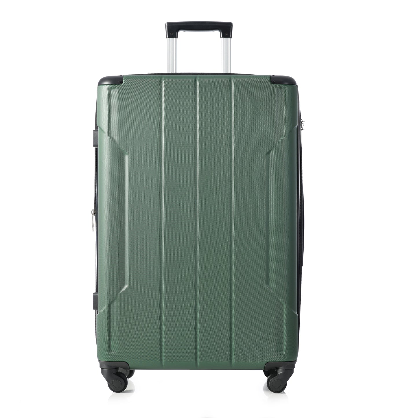 24'' Lightweight Expandable Hardshell Spinner Suitcase, ABS, Green, w/TSA Lock (Single Luggage) - CALCUMART