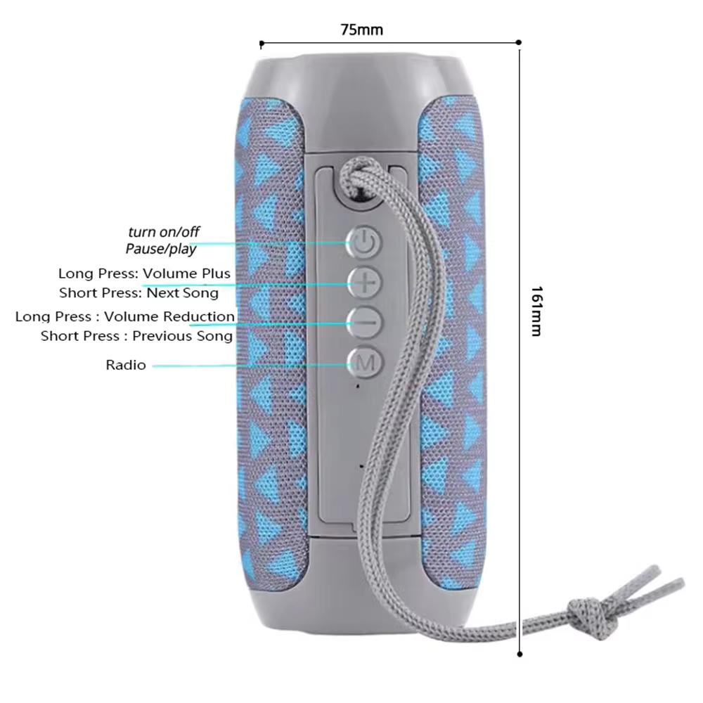 T&G Portable Wireless Bluetooth Speaker - 3D Stereo Sound System w/TF, AUX, & USB Inputs - CALCUMART