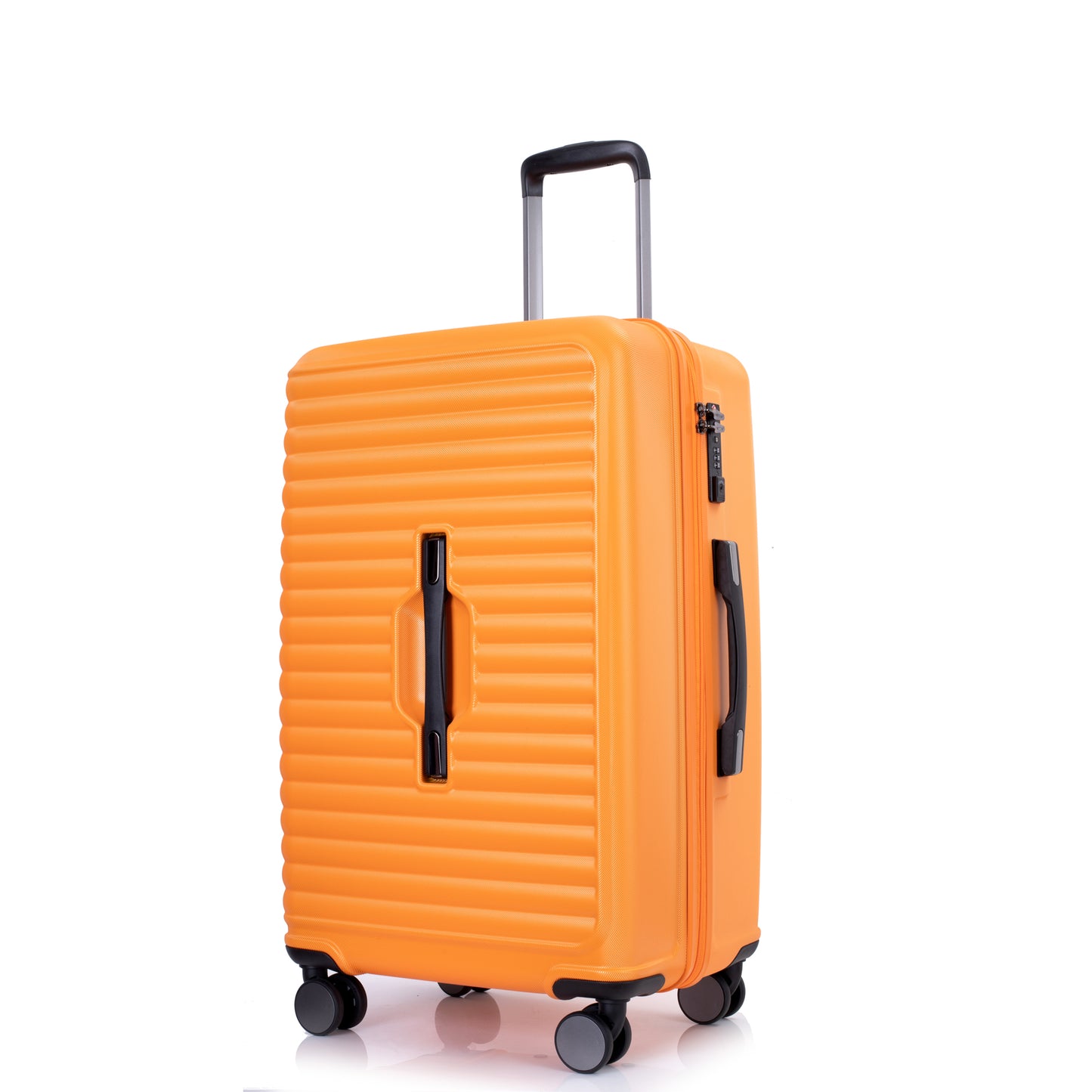 3-Piece Luggage Set — PC+ABS, 360-Degree Spinner Wheels, TSA Lock, Orange (20"/24"/28") - CALCUMART
