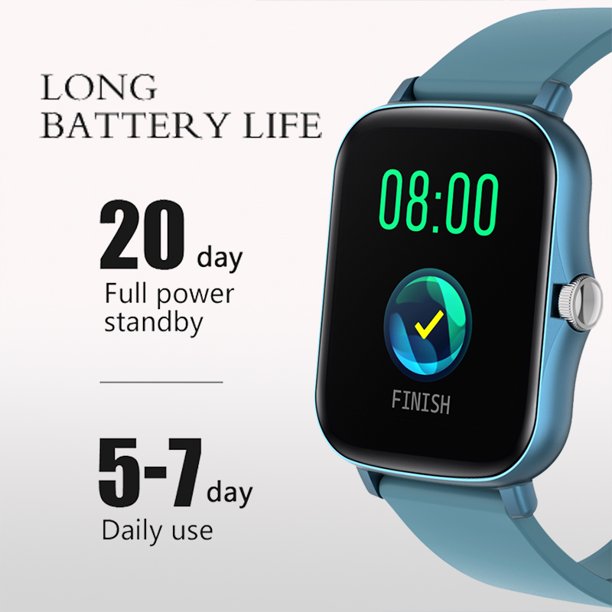 P8 Plus GTS 2 - 1.69-inch Full Touch Fitness Tracker Smartwatch with Heart Rate Monitor, Sleep Tracker, IP67 Water Resistance, Bluetooth 5.0 - CALCUMART