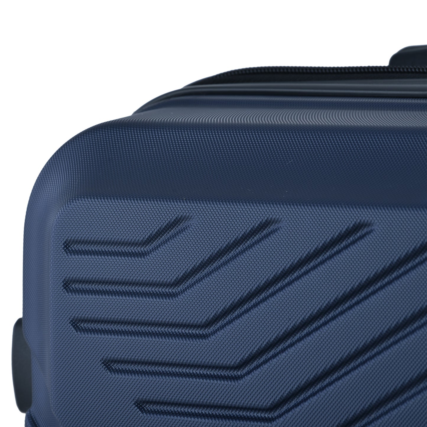 3-Piece ABS Lightweight Luggage Set — Spinner Wheels, TSA Lock, Navy (20"/24"/28") - CALCUMART