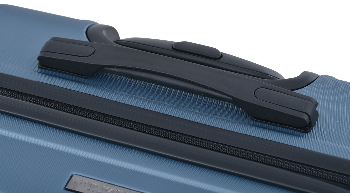 3-Piece ABS Lightweight Luggage Set — Spinner Wheels, TSA Lock, Blue (20"/24"/28") - CALCUMART