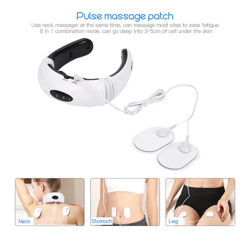 Electric Pulse Back & Neck Massager - CALCUMART