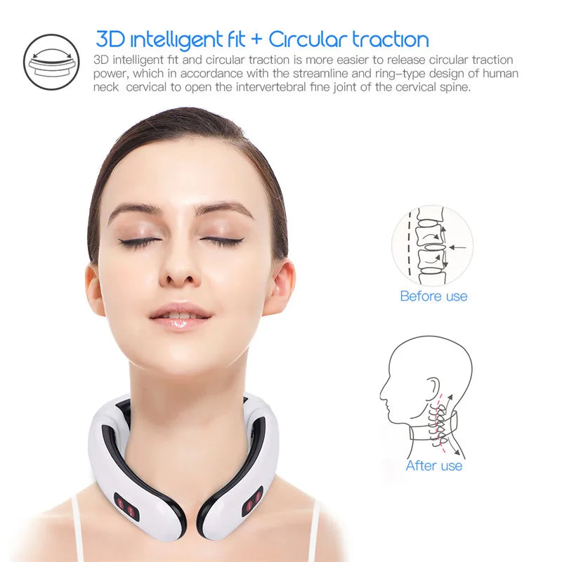 Electric Pulse Back & Neck Massager - CALCUMART