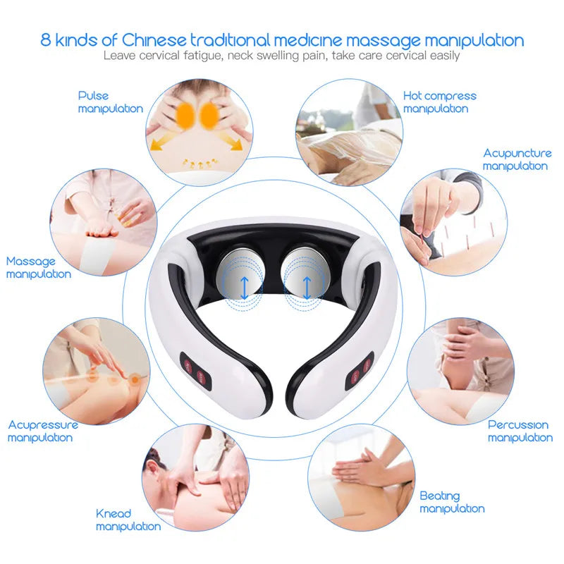 Electric Pulse Back & Neck Massager - CALCUMART
