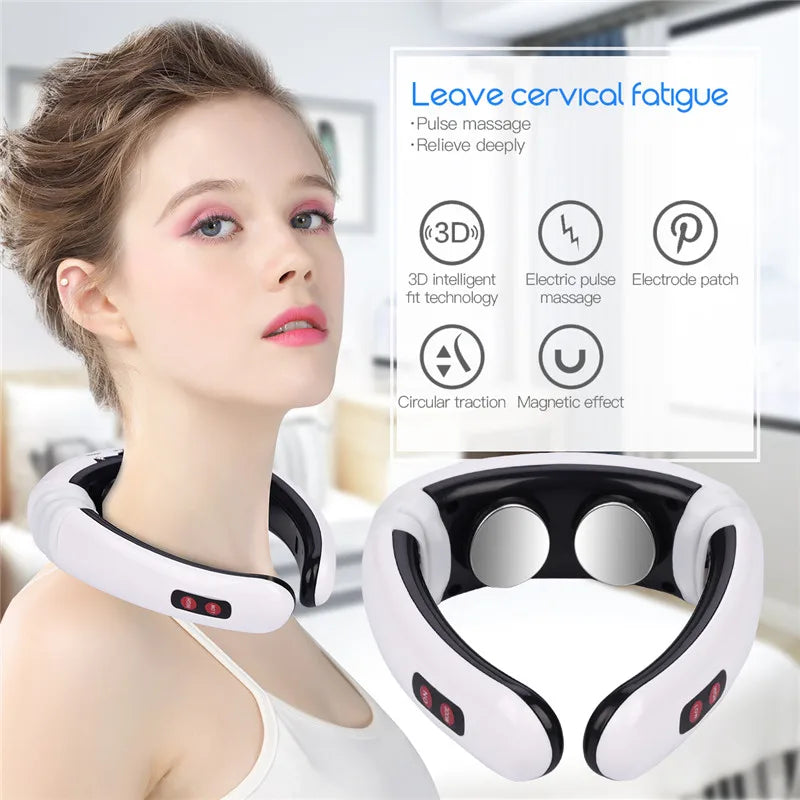 Electric Pulse Back & Neck Massager - CALCUMART