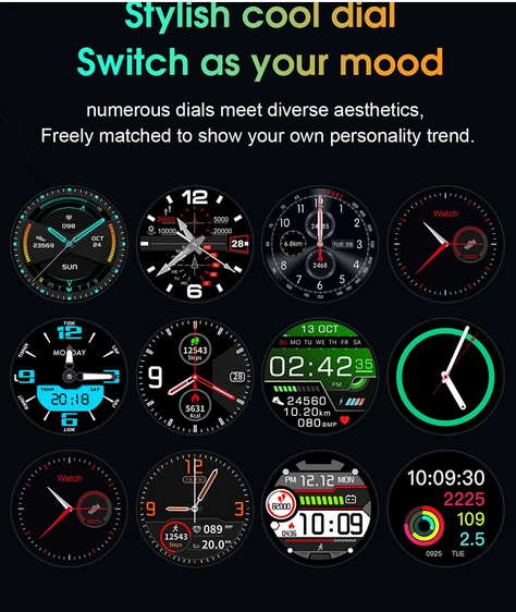 L13 ECG Smart Watch — IP68 Waterproof, Touch Screen, Smartwatch w/Blood Pressure Monitor for Android and iOS devices - CALCUMART