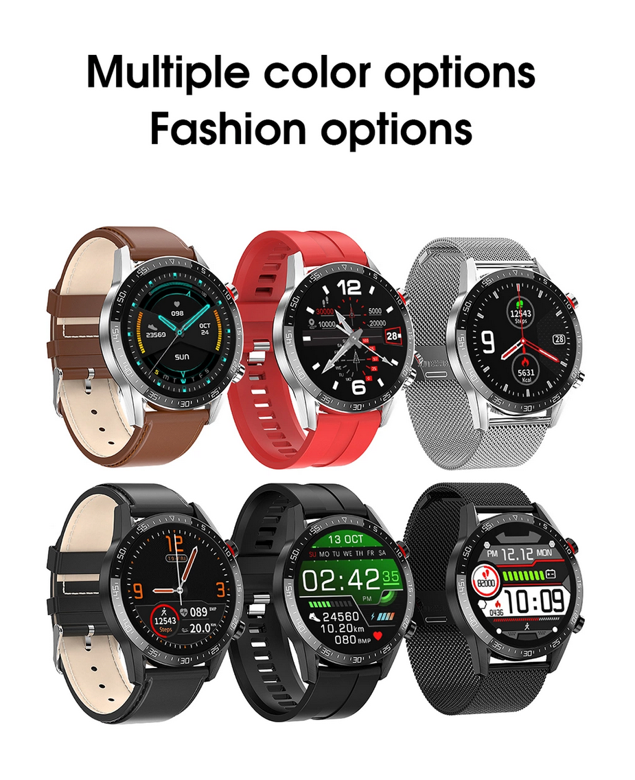 L13 ECG Smart Watch — IP68 Waterproof, Touch Screen, Smartwatch w/Blood Pressure Monitor for Android and iOS devices - CALCUMART