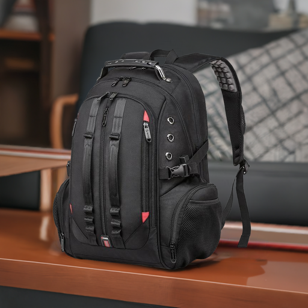 Bange Cliffwalker — Water-Resistant 17" Laptop Travel Backpack w/USB Charging Port - CALCUMART