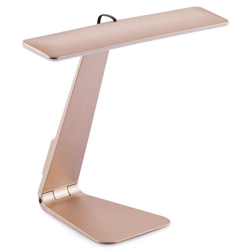 Foldable LED Desk Lamp with Eye-Protection and 3 Dimming Modes for Reading and Study, Rechargeable with Soft Night Light - CALCUMART