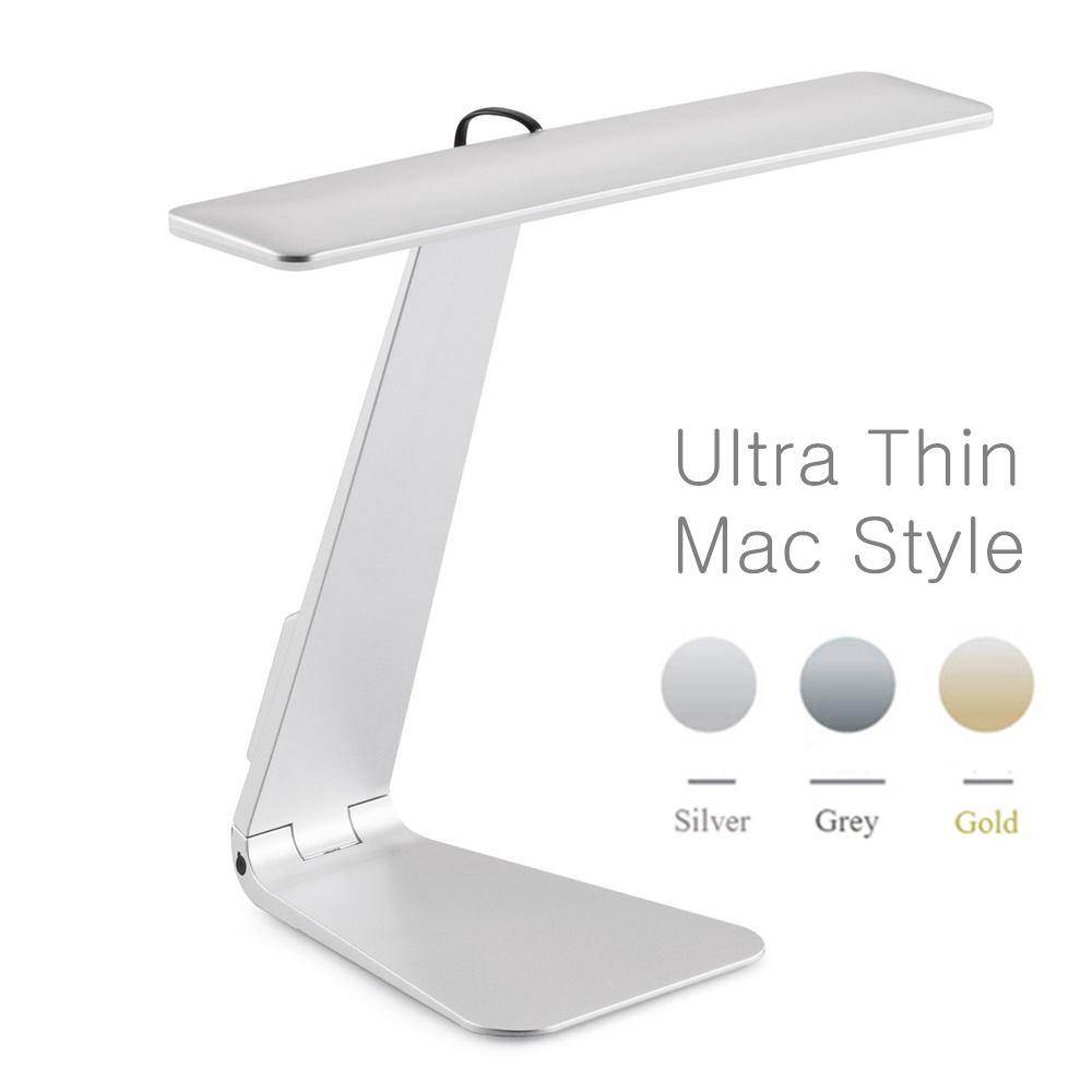 Foldable LED Desk Lamp with Eye-Protection and 3 Dimming Modes for Reading and Study, Rechargeable with Soft Night Light - CALCUMART