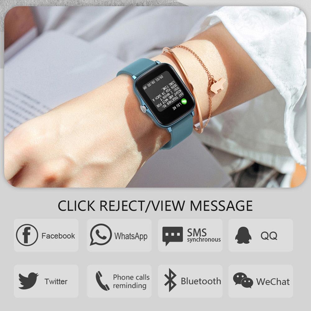 P8 Plus GTS 2 - 1.69-inch Full Touch Fitness Tracker Smartwatch with Heart Rate Monitor, Sleep Tracker, IP67 Water Resistance, Bluetooth 5.0 - CALCUMART