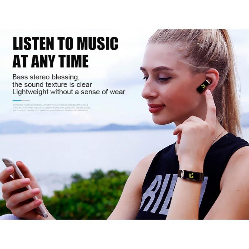 Y3 PLUS Smartwatch with Bluetooth Earbud, Wristband Health Monitoring, Sports Earphone, and Mic - CALCUMART