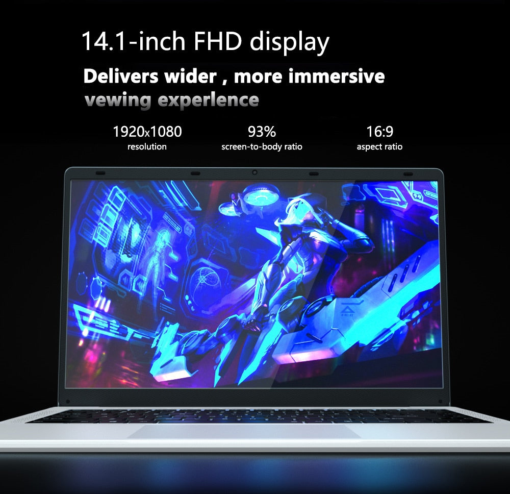 KUU Xbook 2 Notebook - 14.1" FHD, Celeron J4105, 8GB RAM, 128, 256, 512GB SSD, Win 11, WiFi, Bluetooth - CALCUMART