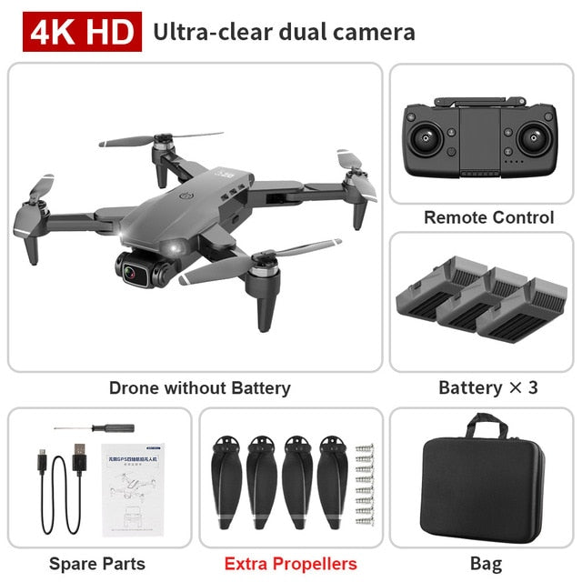 L900 Pro 4K HD Dual Camera Drone with GPS, 5G WiFi FPV, Real-time Transmission, Brushless Motor, and 1.2km RC Distance [FREE SHIPPING] - CALCUMART