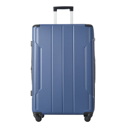 24'' Lightweight Expandable Hardshell Spinner Suitcase, ABS, Blue, w/TSA Lock (Single Luggage) - CALCUMART