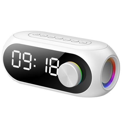 S8 RGB Wireless Bluetooth Mirror Speaker with Dual Alarm Clock for Smartphone and Computer - CALCUMART