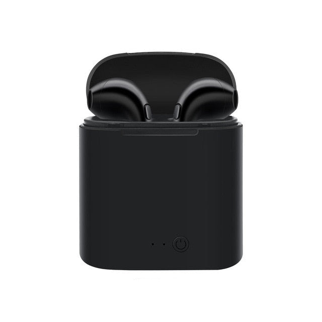 i7s TWS Mini Wireless Bluetooth Earphones with Stereo Sound, Earbud Headset, Charging Box, and Mic - Compatible with All Smartphones - CALCUMART