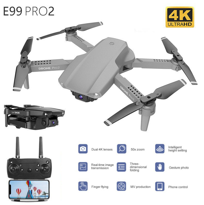 E99 PRO2 Aerial Explorer: Foldable Quad-Axis Drone for Long-Range Aerial Photography and Fixed-Height Precision Flight - CALCUMART