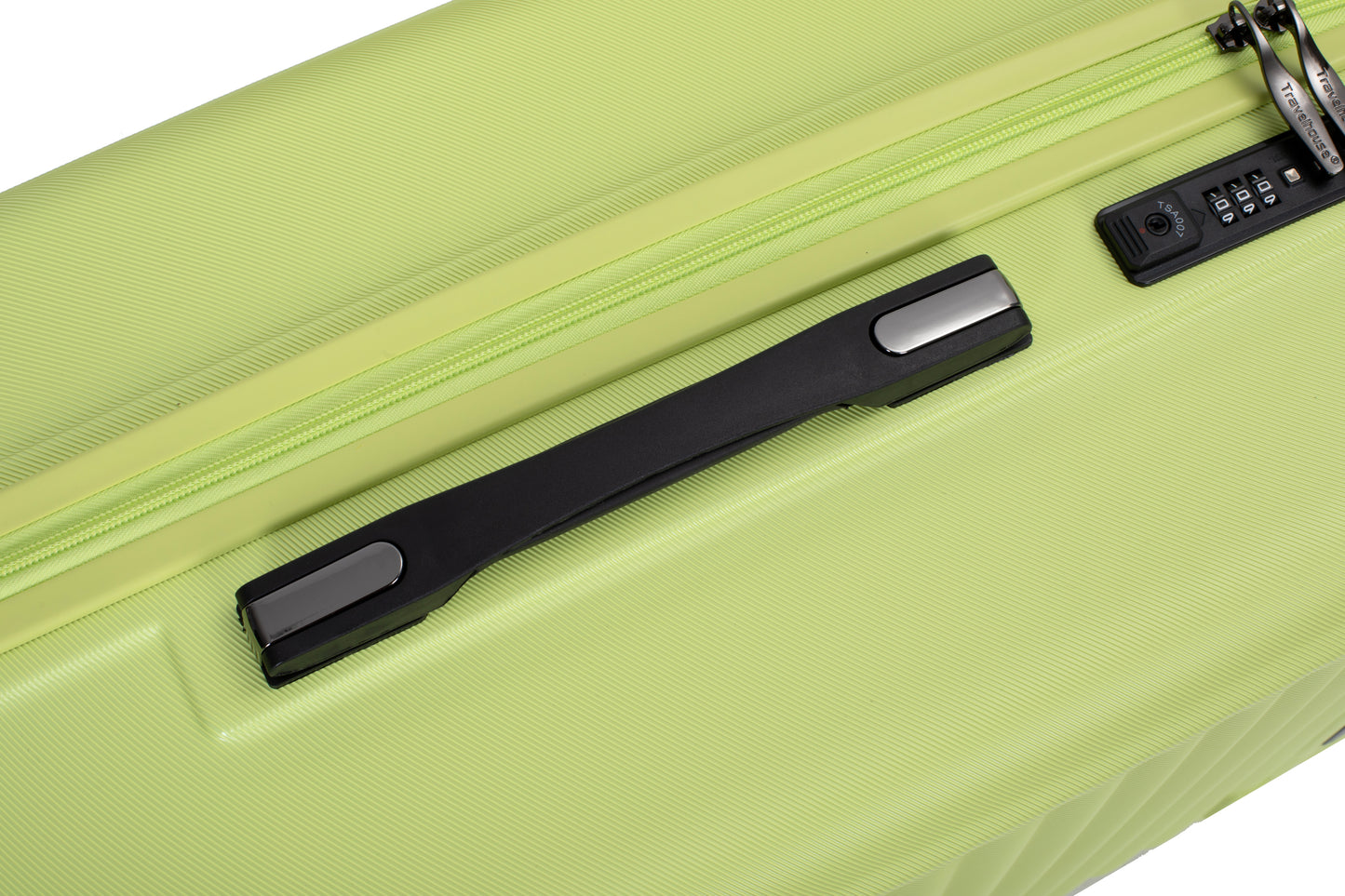 3-Piece Luggage Set — PC+ABS, 360-Degree Spinner Wheels, TSA Lock, Light Green (20"/24"/28") - CALCUMART