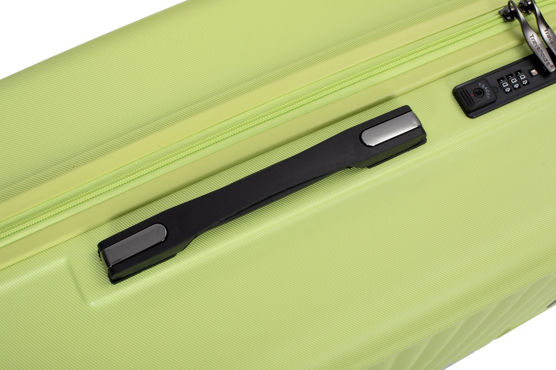 3-Piece Luggage Set — PC+ABS, 360-Degree Spinner Wheels, TSA Lock, Light Green (20"/24"/28") - CALCUMART