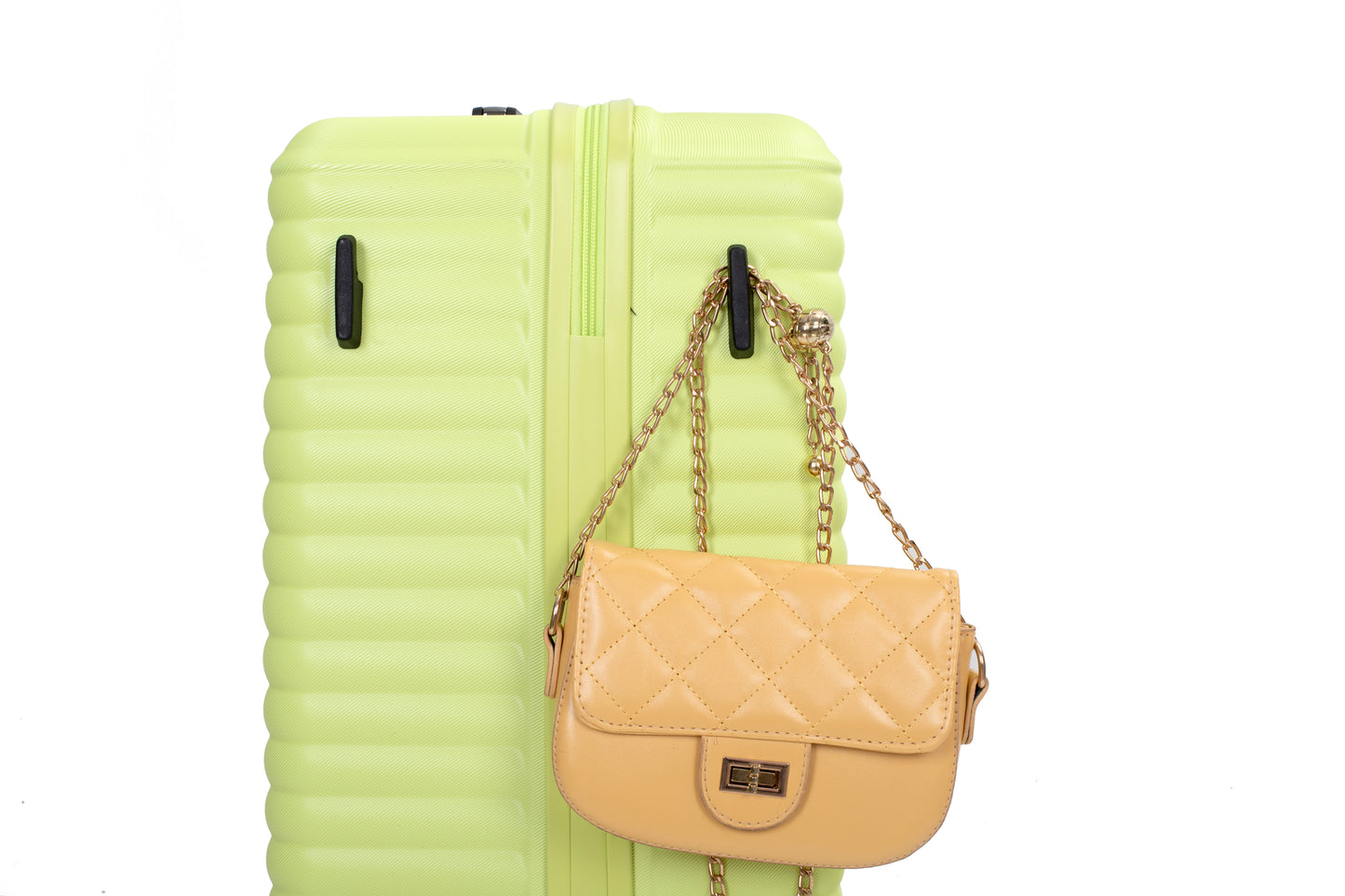 3-Piece Luggage Set — PC+ABS, 360-Degree Spinner Wheels, TSA Lock, Light Green (20"/24"/28") - CALCUMART