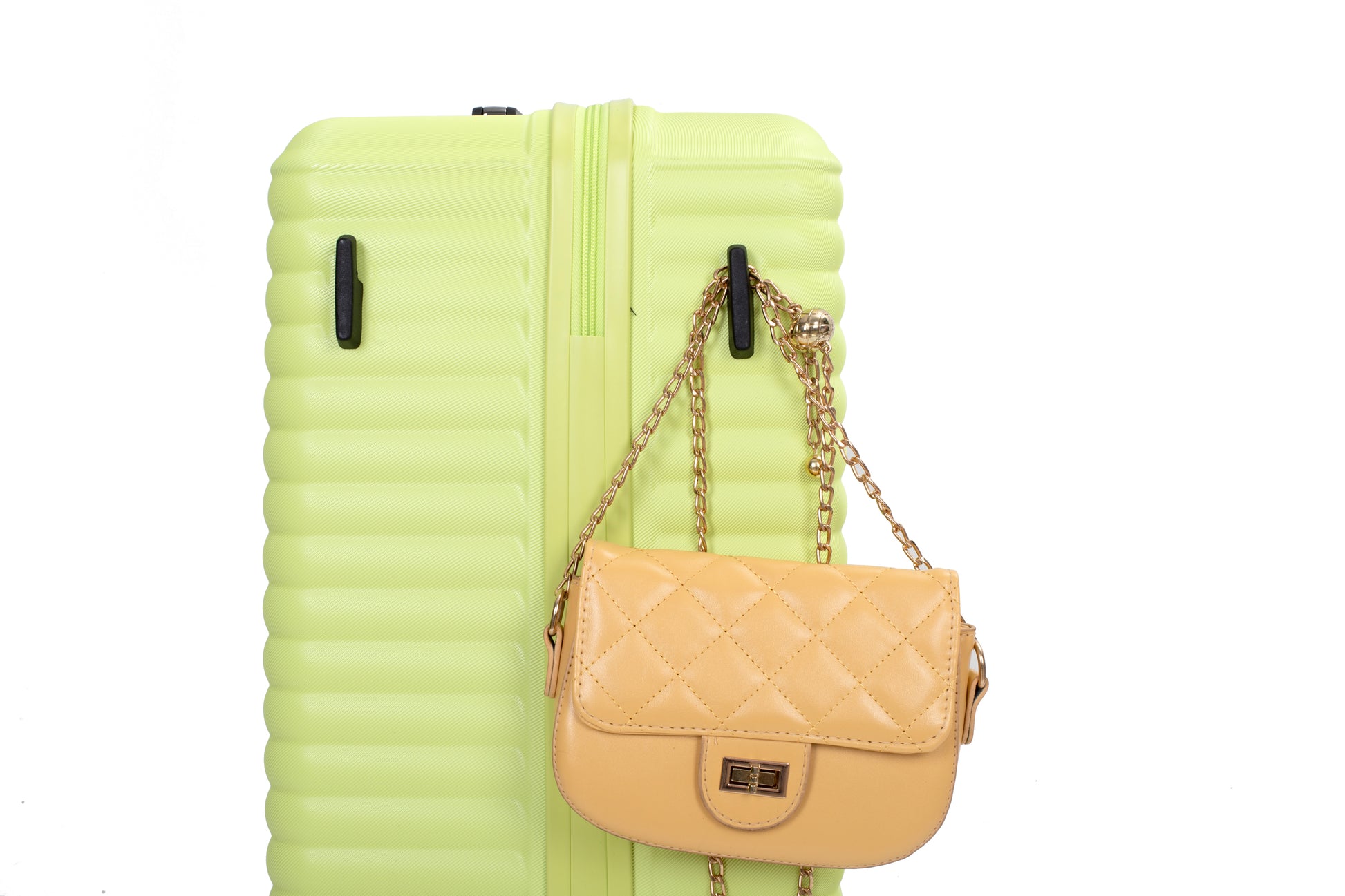 3-Piece Luggage Set — PC+ABS, 360-Degree Spinner Wheels, TSA Lock, Light Green (20"/24"/28") - CALCUMART