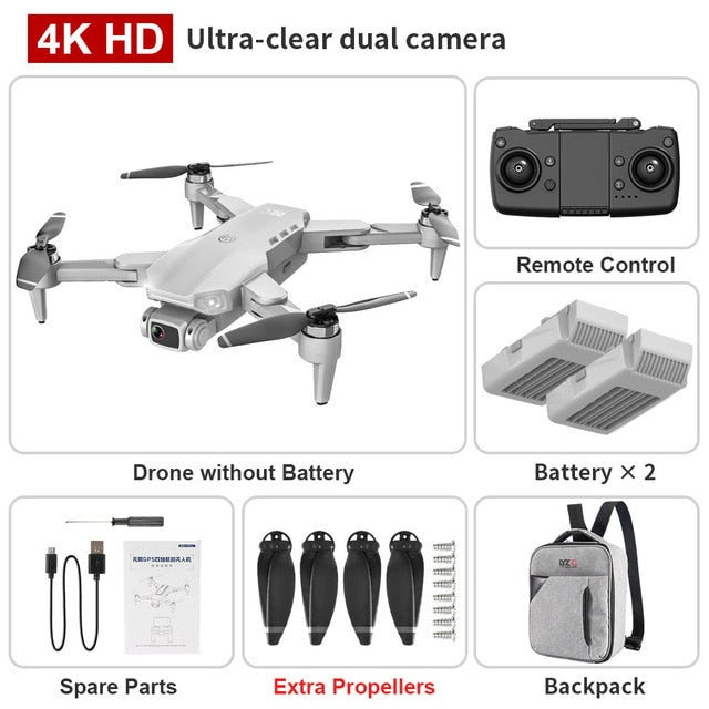 L900 Pro 4K HD Dual Camera Drone with GPS, 5G WiFi FPV, Real-time Transmission, Brushless Motor, and 1.2km RC Distance [FREE SHIPPING] - CALCUMART