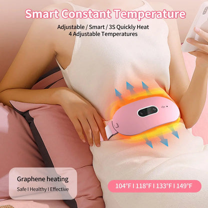 Women's Menstrual Heating Pad - Heating Massage Belt, Abdominal Massager, Warm Palace Electric Pain Relief Device - CALCUMART
