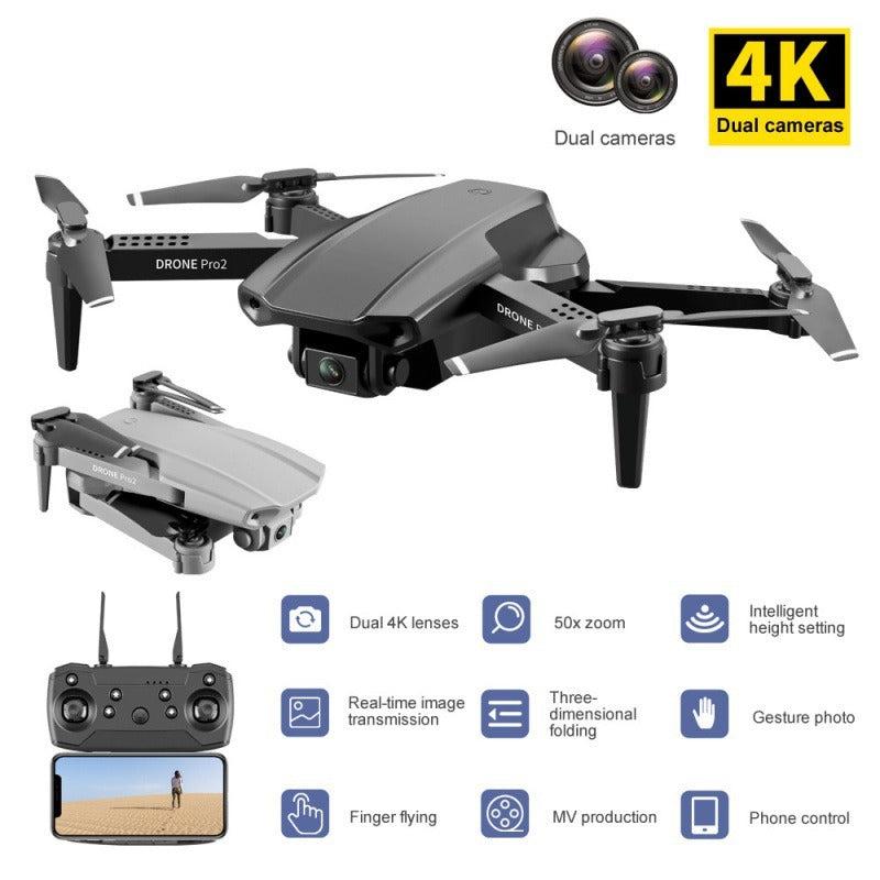 E99 PRO2 Aerial Explorer: Foldable Quad-Axis Drone for Long-Range Aerial Photography and Fixed-Height Precision Flight - CALCUMART