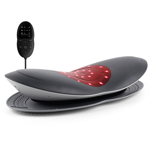 Lumbar Traction Inflatable Hot Compress Waist Massager with Back and Cervical Stretcher, Air Pressure Massage for Pain Reduction and Relief