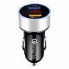 Dual USB Car Charger with LCD Display: QC3.0+2.4A Fast Charging, 12-24V, Auxiliary Power Outlet Adapter - CALCUMART