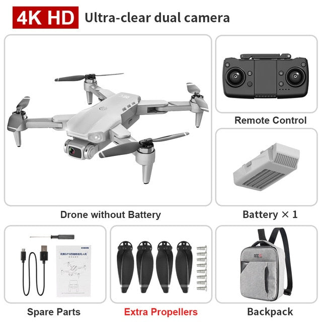 L900 Pro 4K HD Dual Camera Drone with GPS, 5G WiFi FPV, Real-time Transmission, Brushless Motor, and 1.2km RC Distance [FREE SHIPPING] - CALCUMART