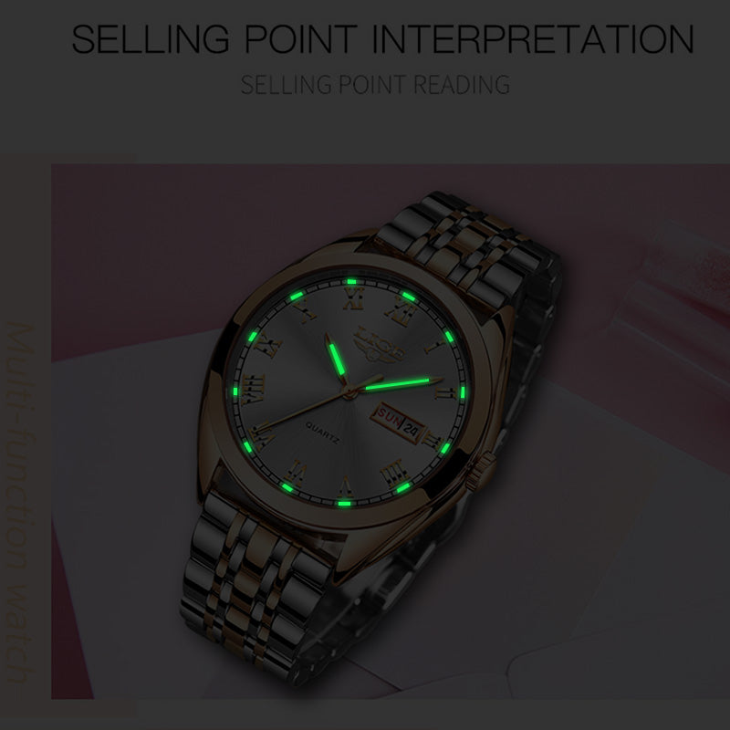 LIGE Rose Gold Business Quartz Women's Watch [FREE SHIPPING] - CALCUMART