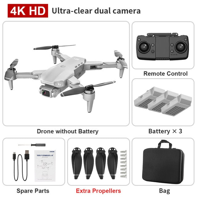 L900 Pro 4K HD Dual Camera Drone with GPS, 5G WiFi FPV, Real-time Transmission, Brushless Motor, and 1.2km RC Distance [FREE SHIPPING] - CALCUMART