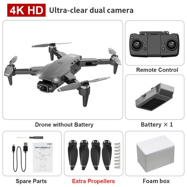 L900 Pro 4K HD Dual Camera Drone with GPS, 5G WiFi FPV, Real-time Transmission, Brushless Motor, and 1.2km RC Distance [FREE SHIPPING] - CALCUMART