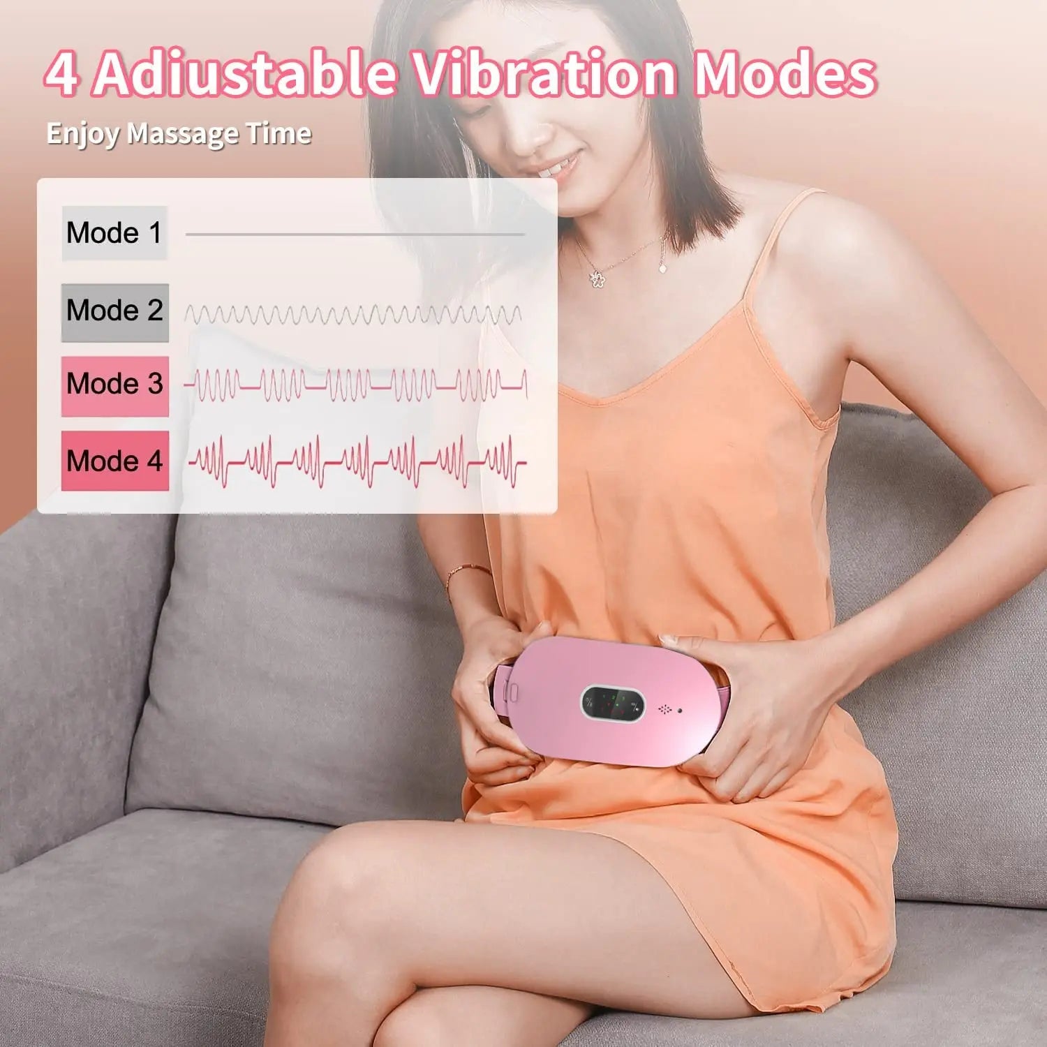 Women's Menstrual Heating Pad - Heating Massage Belt, Abdominal Massager, Warm Palace Electric Pain Relief Device - CALCUMART