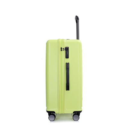 3-Piece Luggage Set — PC+ABS, 360-Degree Spinner Wheels, TSA Lock, Light Green (20"/24"/28") - CALCUMART