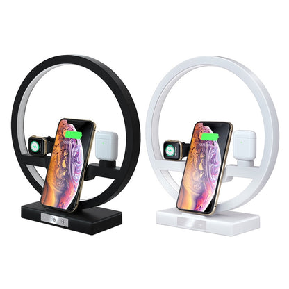 3-in-1 Qi Fast Wireless Charger Dock: iPhone 11 Pro Max, Apple Watch, AirPods Charger with LED Lamp [FREE SHIPPING] - CALCUMART