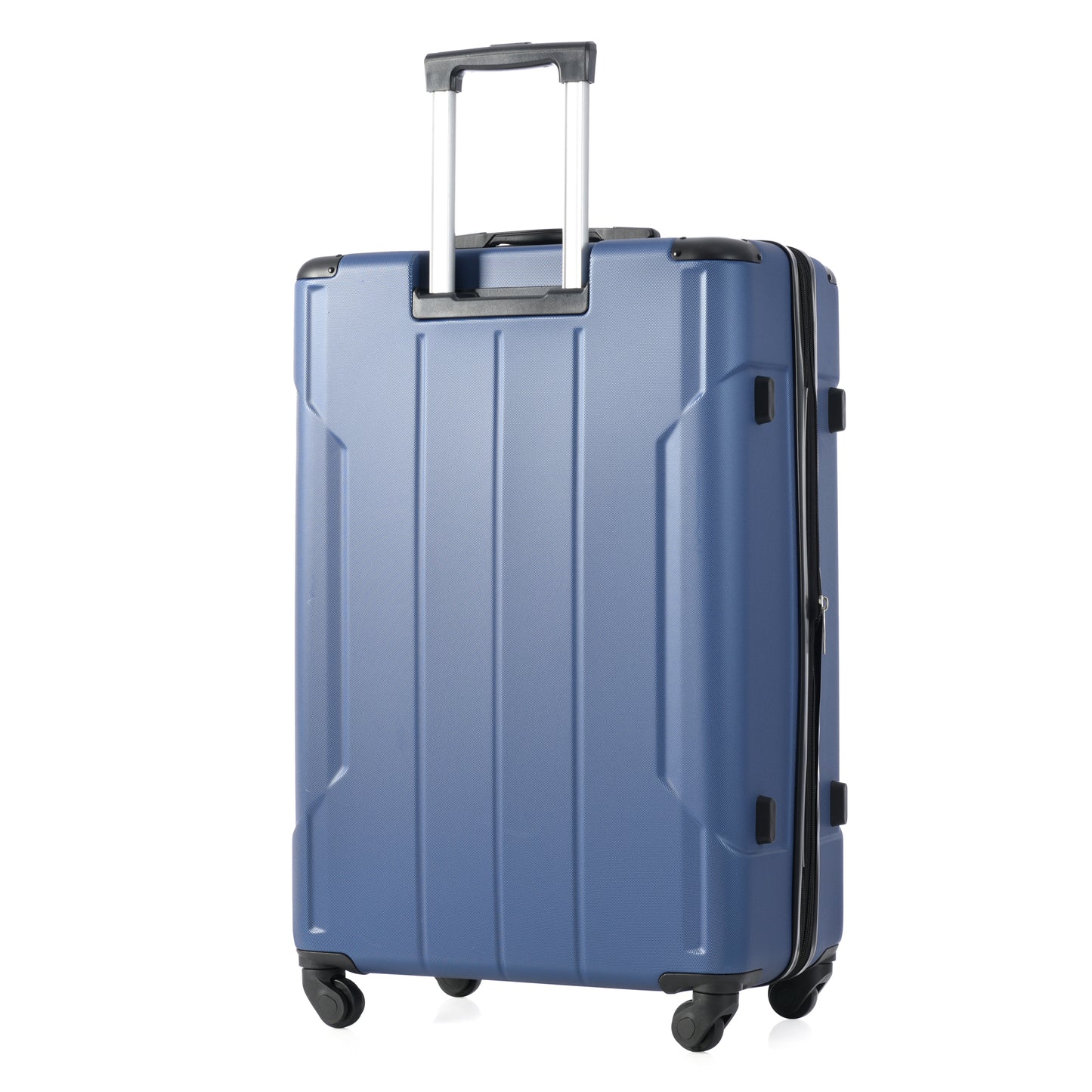 24'' Lightweight Expandable Hardshell Spinner Suitcase, ABS, Blue, w/TSA Lock (Single Luggage) - CALCUMART