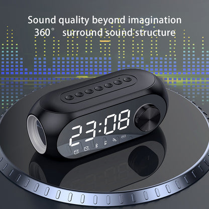S8 RGB Wireless Bluetooth Mirror Speaker with Dual Alarm Clock for Smartphone and Computer - CALCUMART