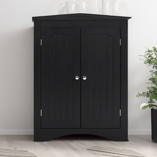 Multifunctional Sideboard Corner Cabinet w/Doors & Shelves for Bathroom, Kitchen, & Living Room - CALCUMART