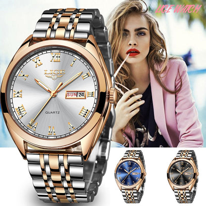 LIGE Rose Gold Business Quartz Women's Watch [FREE SHIPPING] - CALCUMART