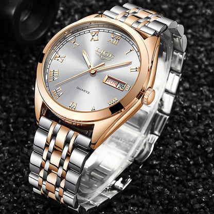 LIGE Rose Gold Business Quartz Women's Watch [FREE SHIPPING] - CALCUMART