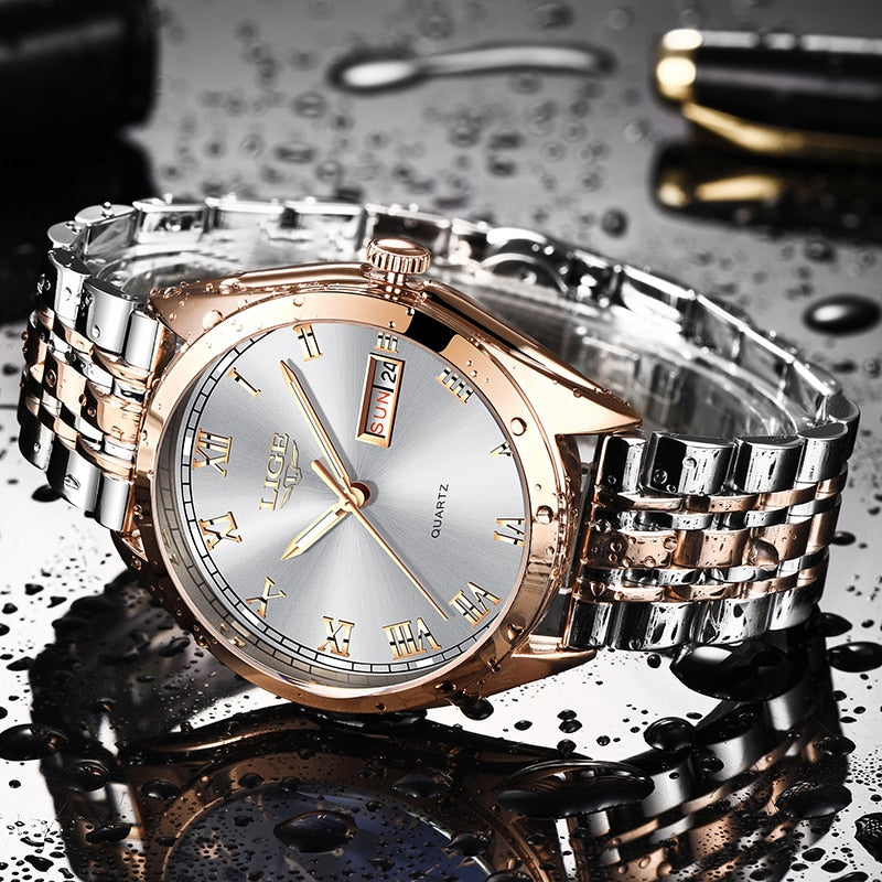LIGE Rose Gold Business Quartz Women's Watch [FREE SHIPPING] - CALCUMART