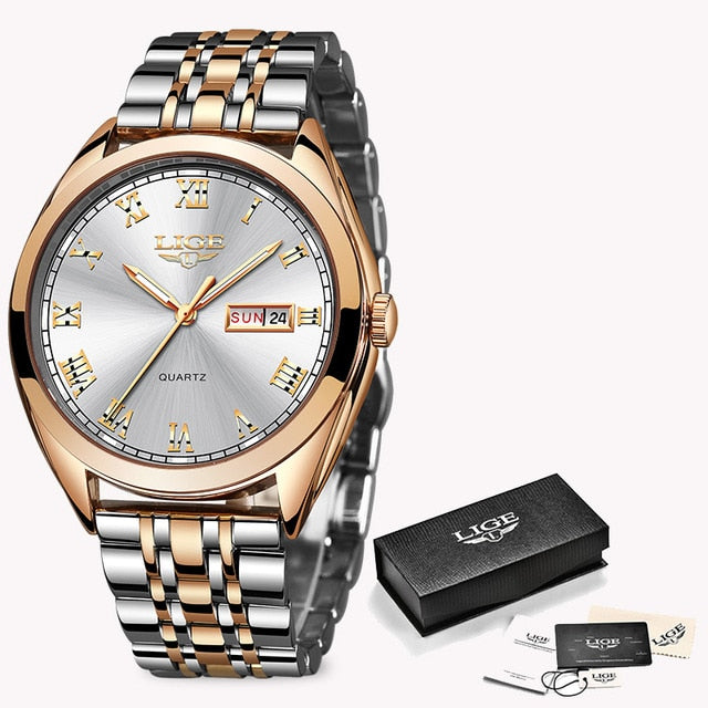 LIGE Rose Gold Business Quartz Women's Watch [FREE SHIPPING] - CALCUMART