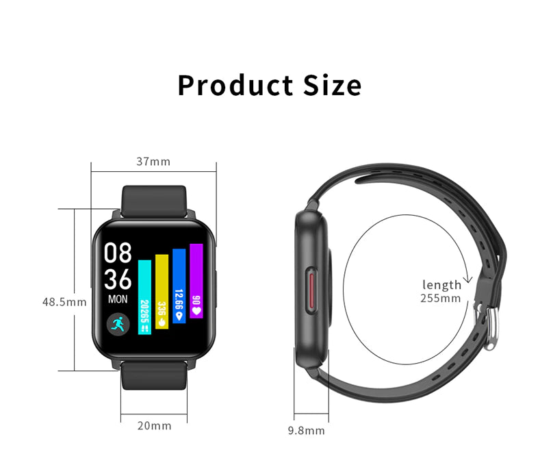 T82 Water-Resistant Smart Watch with Heart Rate Monitor and Fitness Tracker - CALCUMART