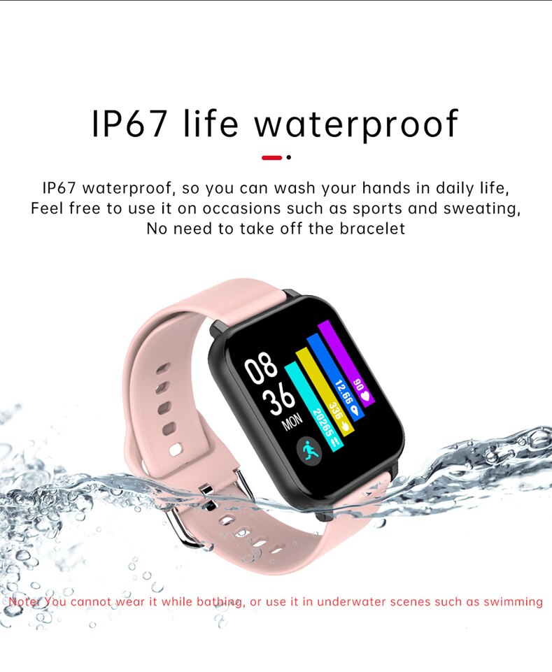 T82 Water-Resistant Smart Watch with Heart Rate Monitor and Fitness Tracker - CALCUMART