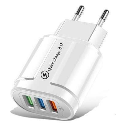 Universal USB Quick Charge 3.0/4.0 Wall Charger for Mobile Phones and Tablets (Compatible with iPhone, Samsung, etc.) - CALCUMART