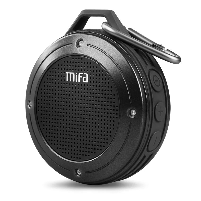 Title: MIFA F10 Shock-Resistant Outdoor Wireless Bluetooth Stereo Speaker with Built-In Mic, IPX6 Waterproof Rating, and Enhanced Bass - CALCUMART